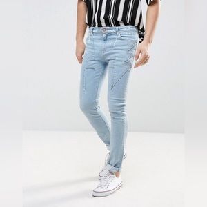 ASOS | Super Skinny Lightning Bolt Jeans